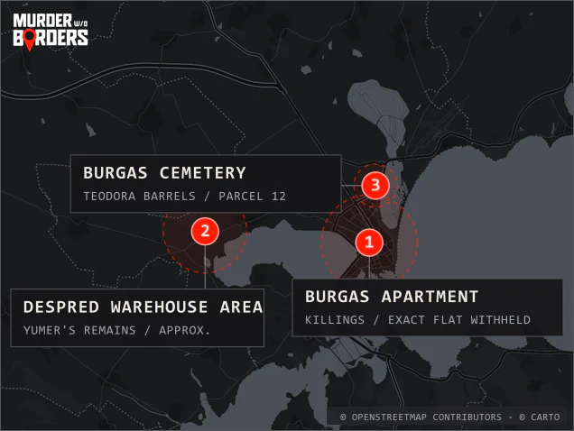 Case locations around Burgas for Barrels by the Black Sea episode